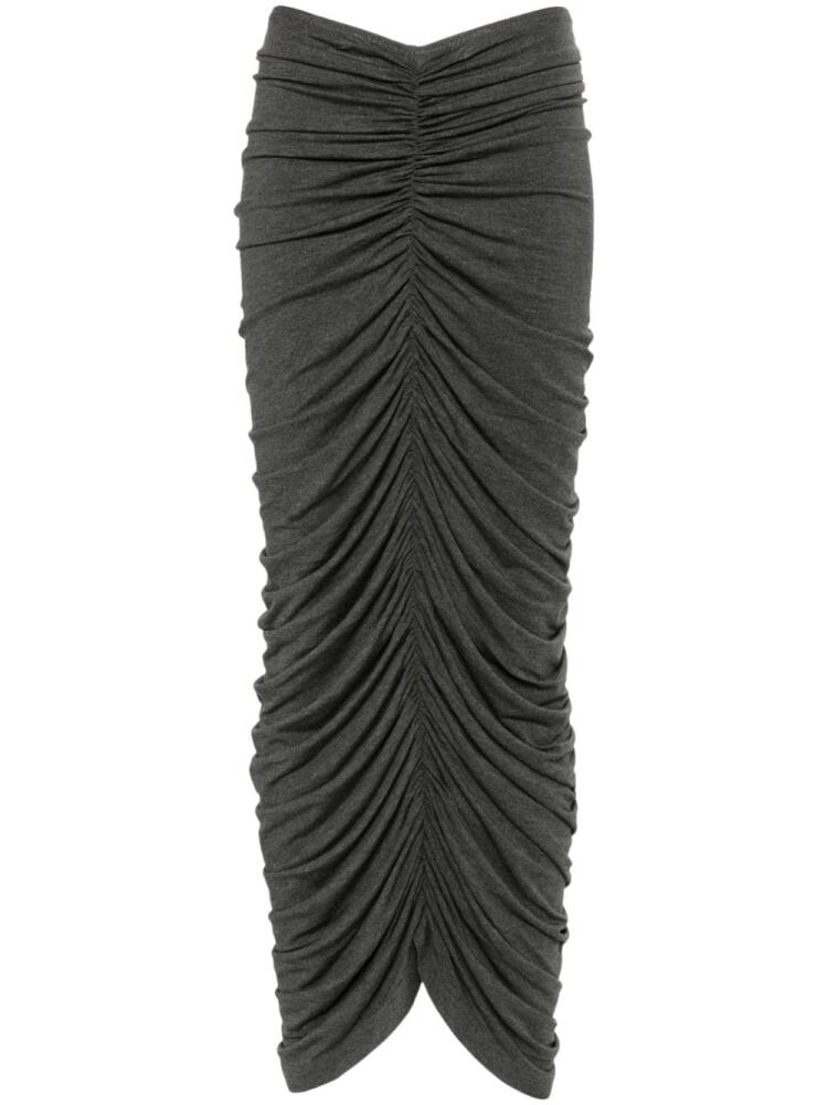 Norma Kamali ruched maxi skirt - Grey Cover