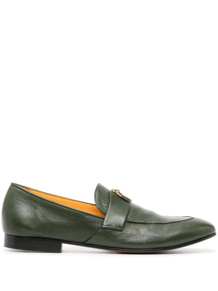 Madison.Maison Lock leather loafers - Green Cover