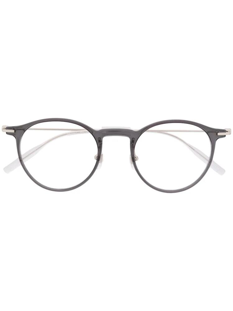 Montblanc polished round-frame glasses - Grey Cover