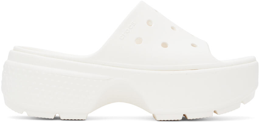 Crocs White Stomp Slides Cover