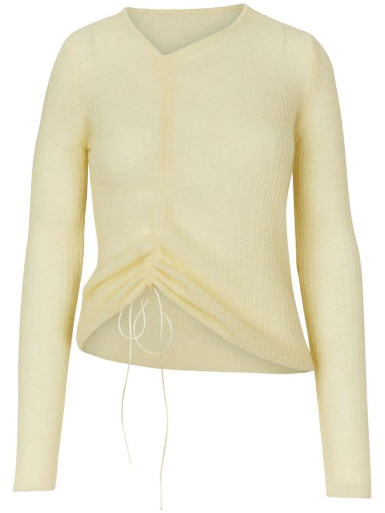 Cecilie Bahnsen ruched-detailing jumper - Yellow Cover