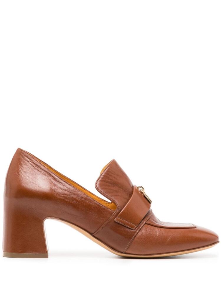 Madison.Maison Lock 70mm leather pumps - Brown Cover