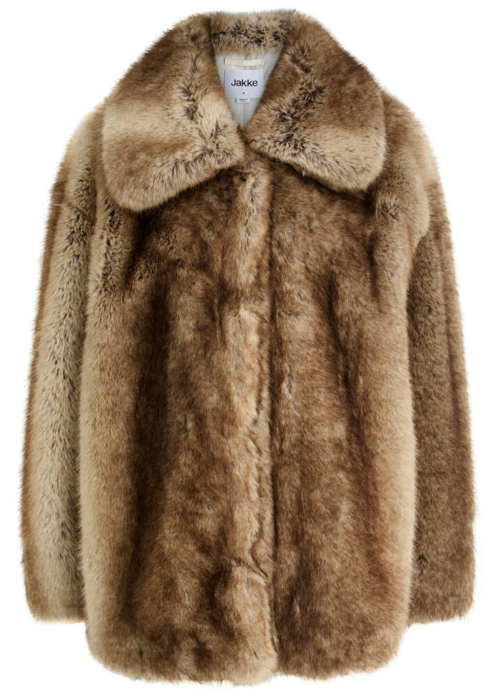 Jakke Rosemary Faux fur Coat - Light Brown Cover