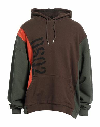 Dsquared2 Man Sweatshirt Brown Cotton Cover