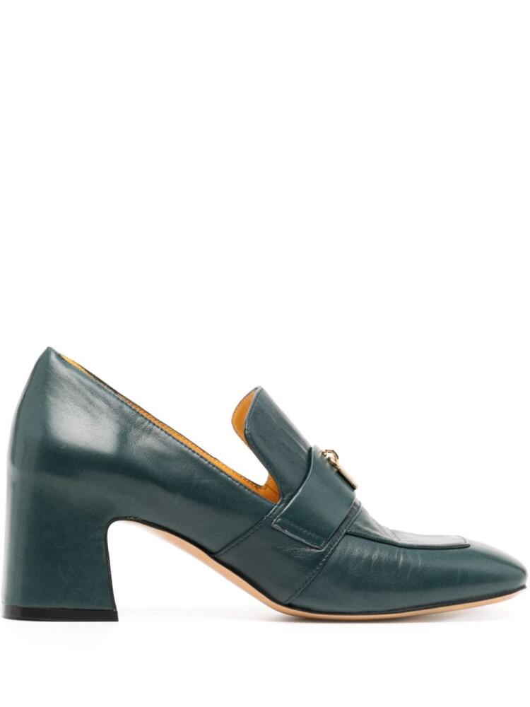 Madison.Maison Lock 70mm leather pumps - Green Cover