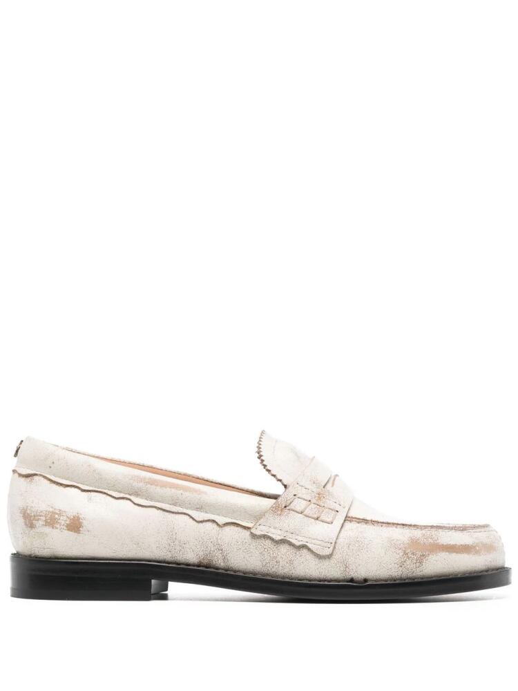 Golden Goose Jerry distressed loafers - White Cover