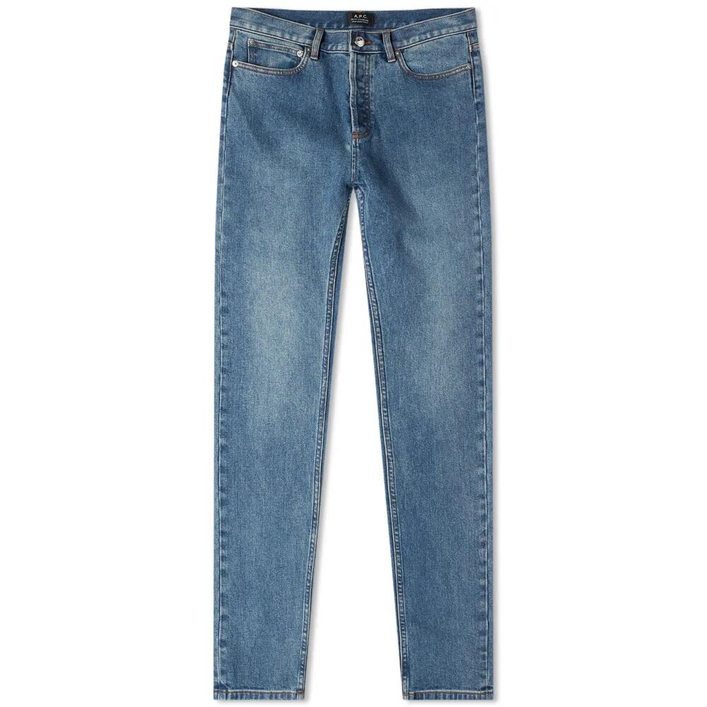 A.P.C. Men's Petit Standard Jeans in Washed Indigo Stretch Cover