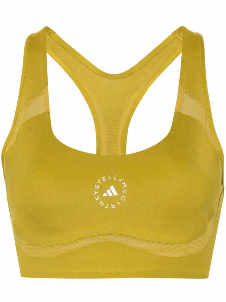 adidas by Stella McCartney logo-print sports bra - Green Cover