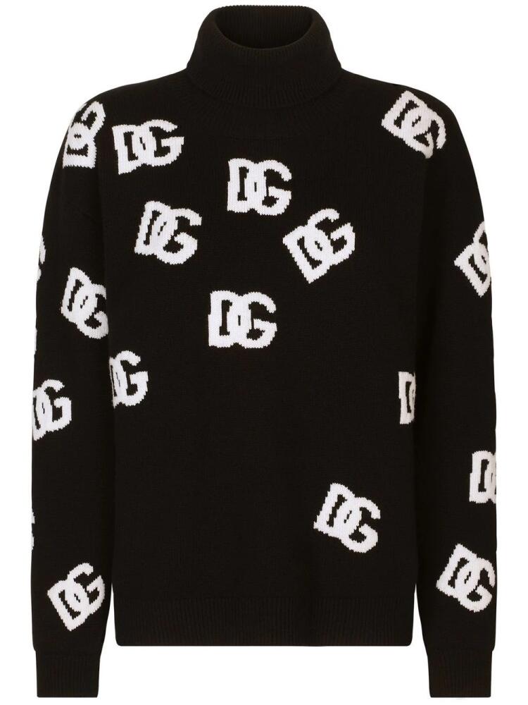 Dolce & Gabbana DG-logo virgin wool jumper - Black Cover