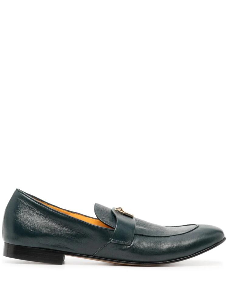 Madison.Maison Lock leather loafers - Green Cover