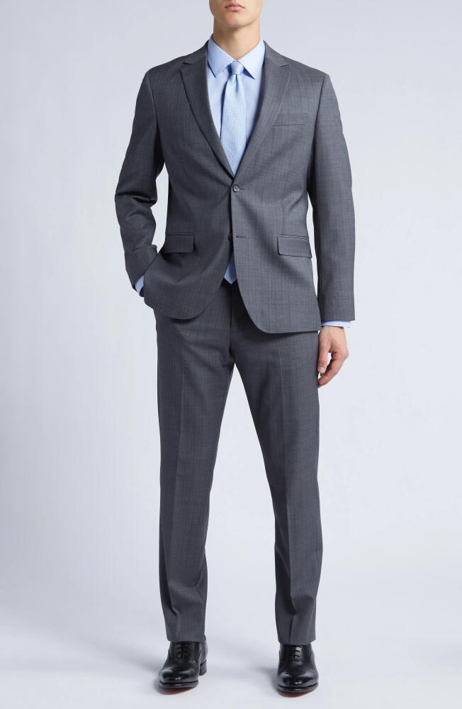 Nordstrom Trim Fit Stretch Wool Suit in Grey Lux Pinstripe Cover