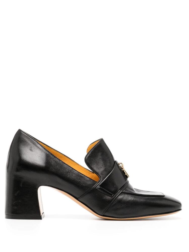 Madison.Maison Lock 70mm leather pumps - Black Cover