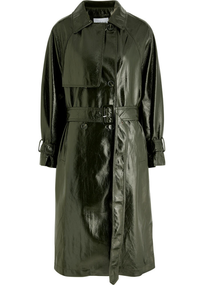 Jakke Winona Vinyl Trench Coat - Dark Green Cover