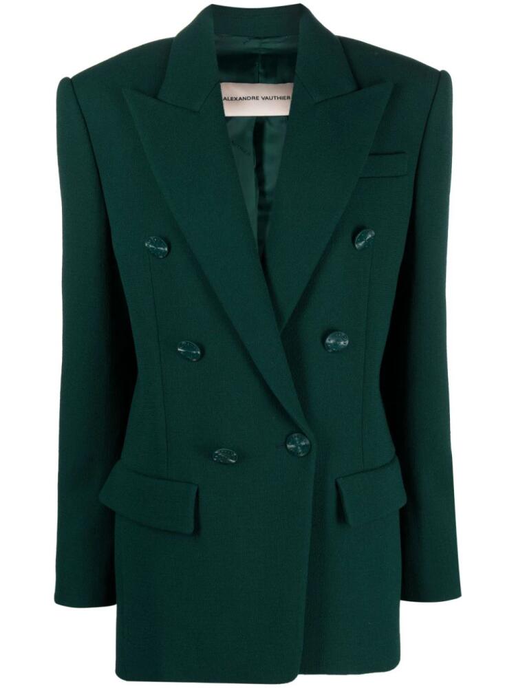 Alexandre Vauthier double-breasted wool blazer - Green Cover