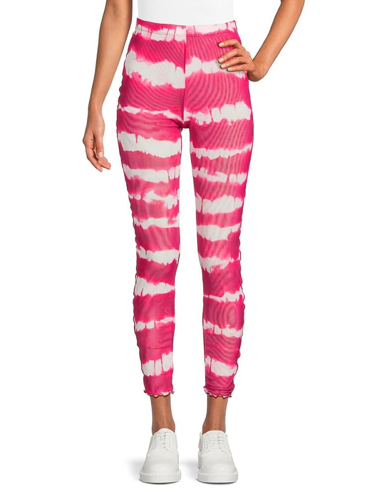 Love Moschino Women's Two Tone Cropped Leggings - Pink Multi Cover