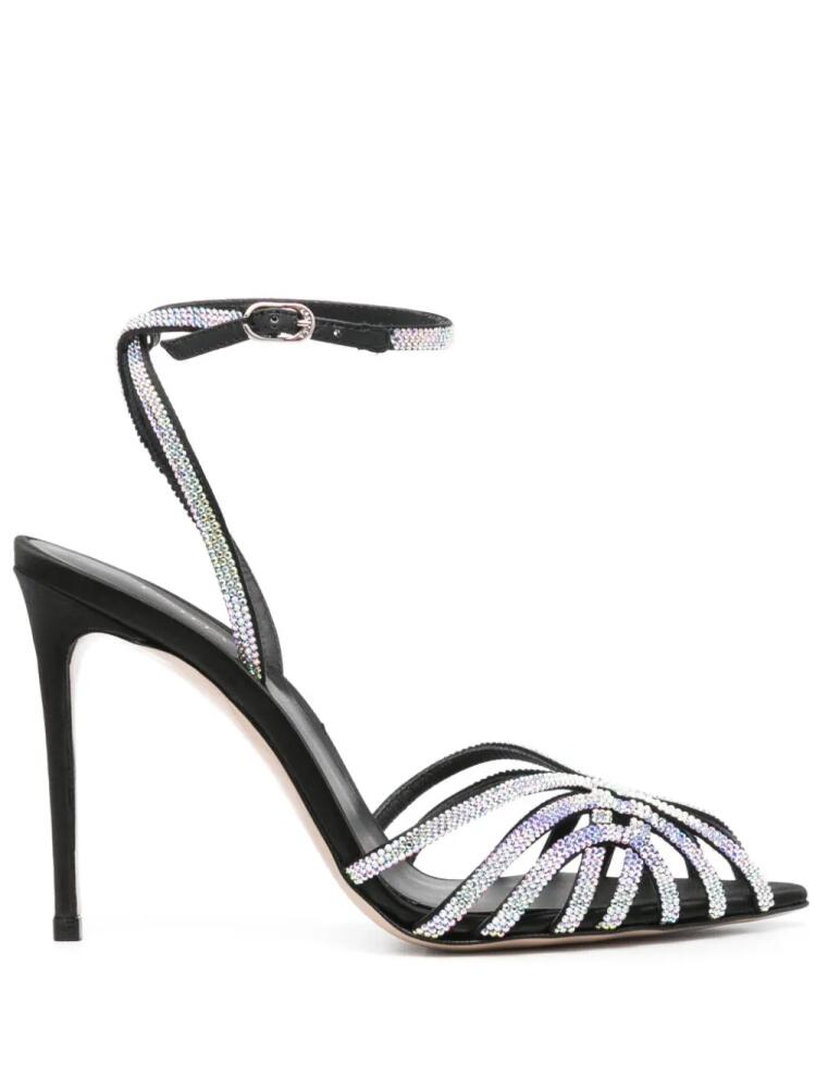 Le Silla Embrace 105mm crystal-embellished sandals - Black Cover