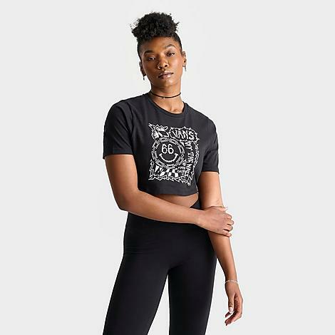 Vans Women's Forever Cropped T-Shirt in Black/Black Cover