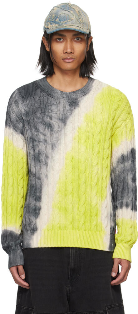 Diesel Green & Gray K-Janci Sweater Cover