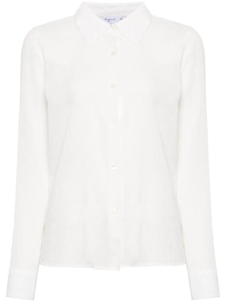 agnès b. graphic-print cotton shirt - White Cover