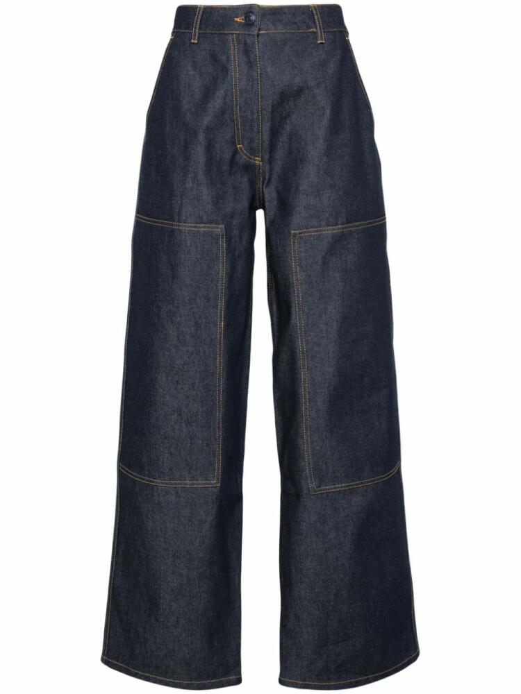 Cecilie Bahnsen Virginia high-rise wide-leg jeans - Blue Cover