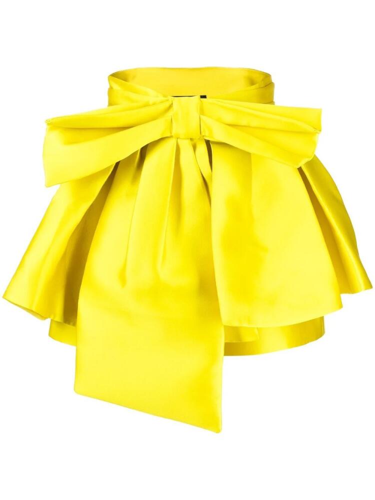 Isabel Sanchis detachable-skirt silk shorts - Yellow Cover