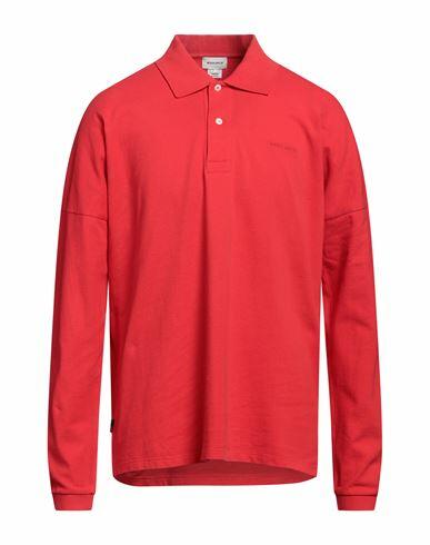 Woolrich Man Polo shirt Tomato red Cotton Cover