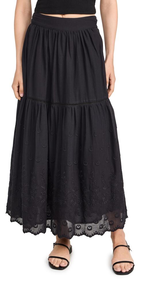 Mille Betty Skirt Petal Embroidery Black Cover