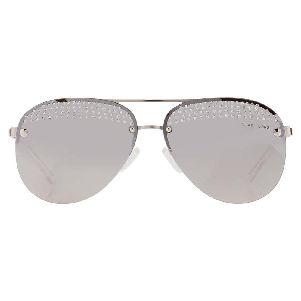 Michael Kors East Side Light Grey Mirrored Silver Pilot Ladies Sunglasses Cover