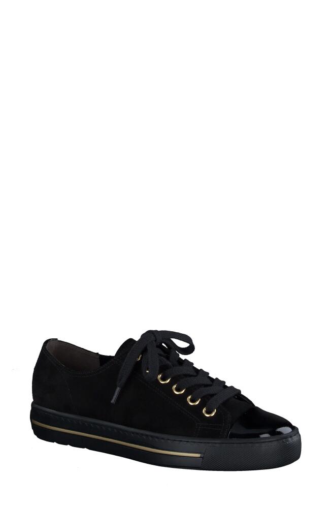 Paul Green Sophie Sneaker in Black Suede Patent Combo Cover