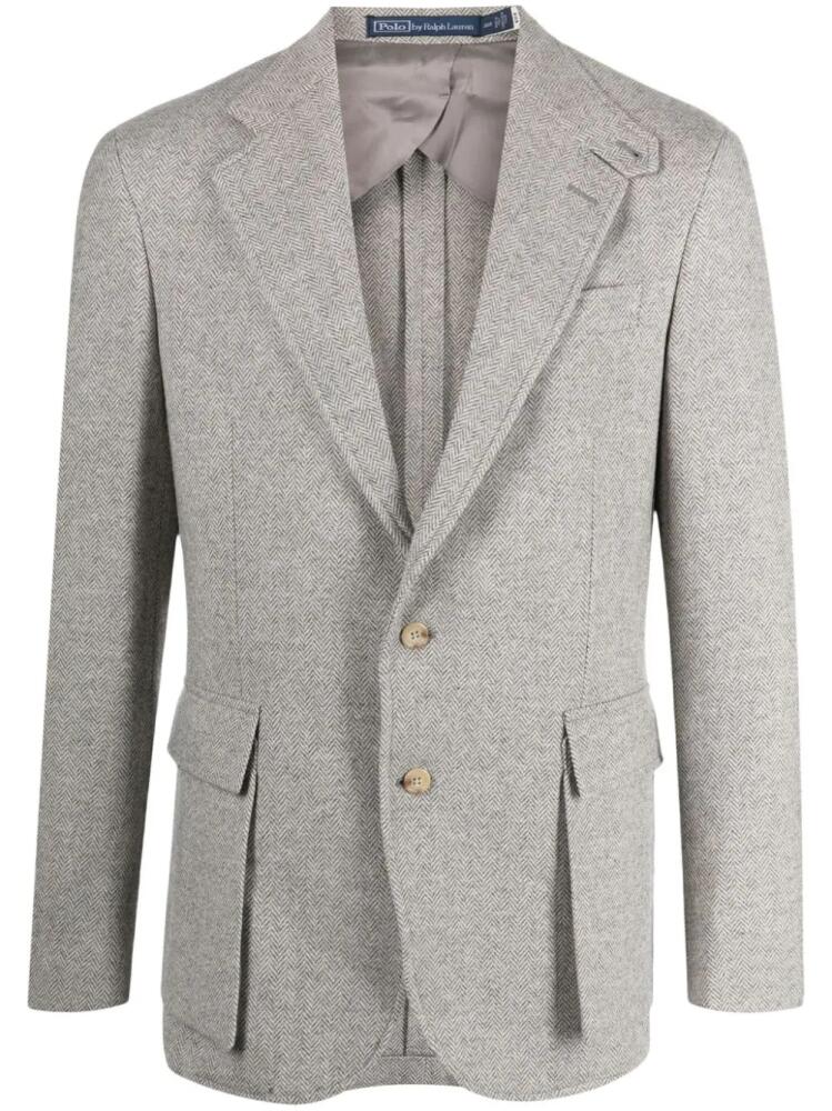 Polo Ralph Lauren The RL67 herringbone-pattern blazer - Grey Cover