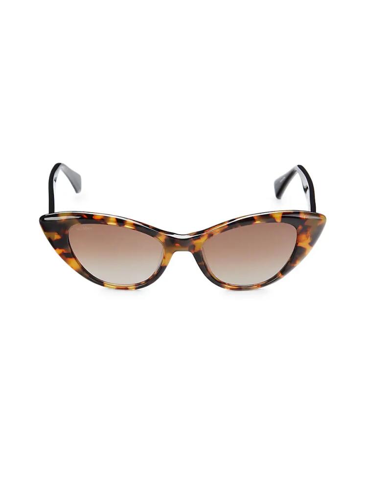 Max Mara Women's 51MM Retro Cat Eye Sunglasses - Havana Cover