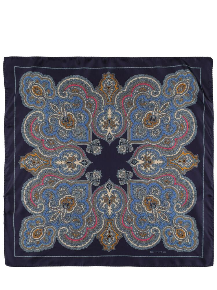 ETRO Printed Silk Pocket Square Cover