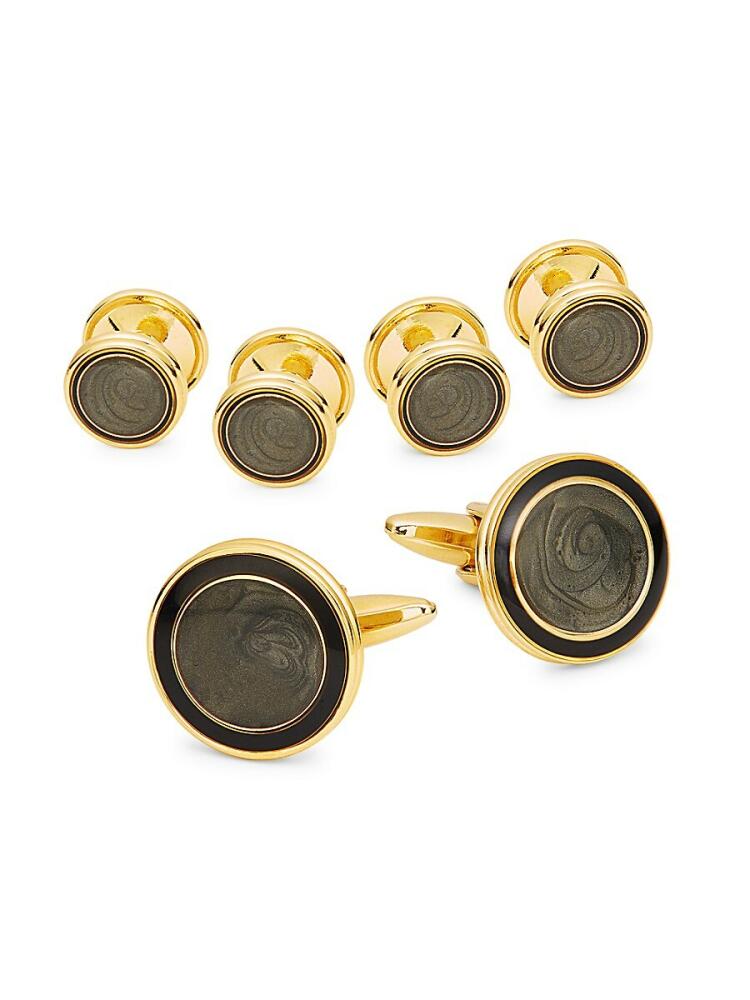 Saks Fifth Avenue 3-Pair Goldtone Cufflinks Cover