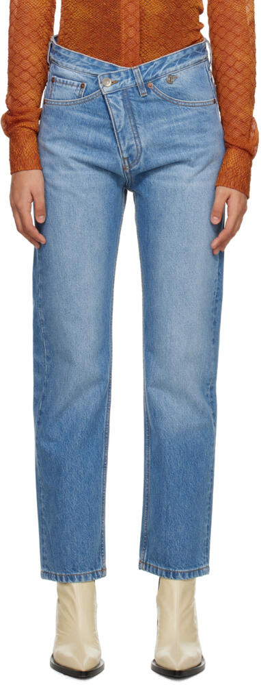 Victoria Beckham Blue Phoebe Boyfriend Jeans Cover