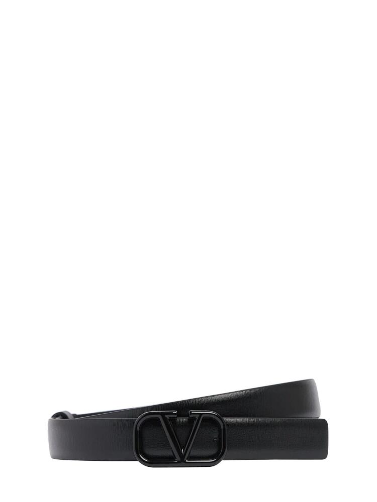 VALENTINO GARAVANI 2cm Vlogo Signature Leather Belt Cover