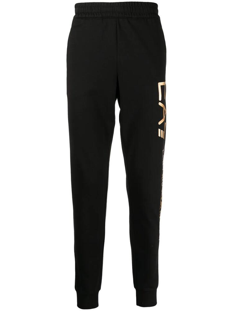 Ea7 Emporio Armani logo-print track pants - Black Cover