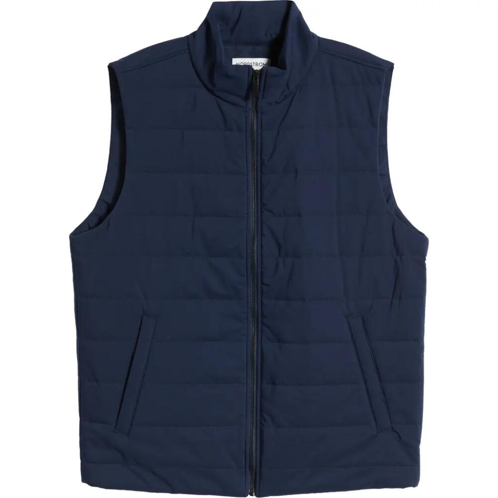 Nordstrom Quilted Insulated Vest in Navy Blazer Cover