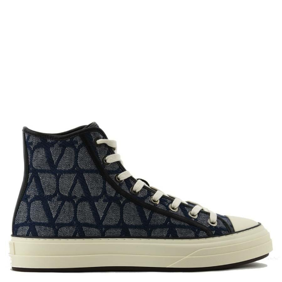 Valentino Garavani High-Top Toile Iconographe Sneakers Cover