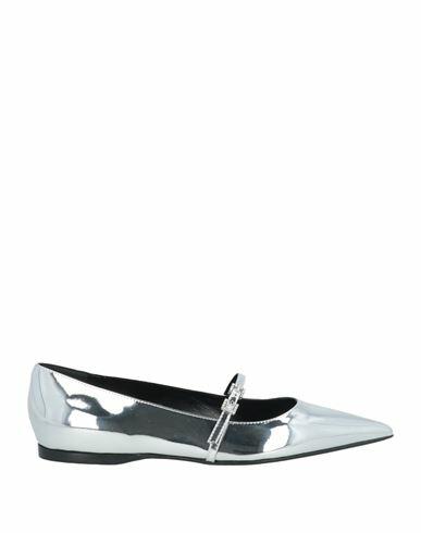 Sergio Rossi Woman Ballet flats Silver Leather Cover