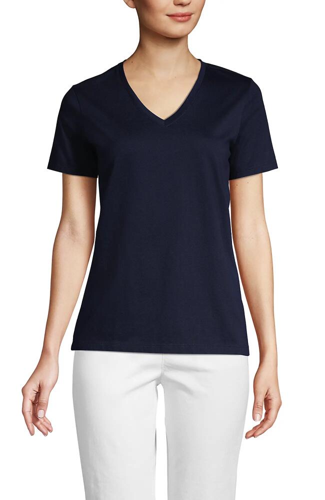 Lands' End Relaxed Supima Cotton V-Neck T-Shirt in Radiant Navy Cover