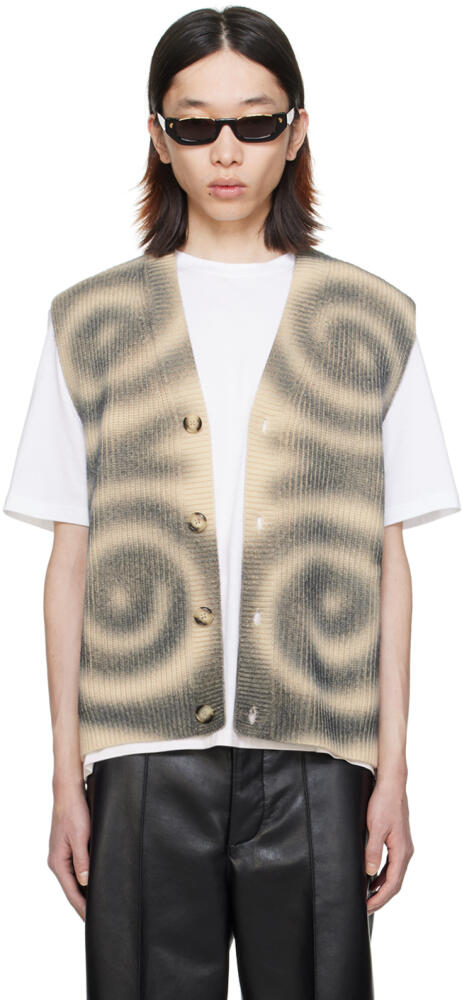 Nanushka Off-White & Black Terence Vest Cover