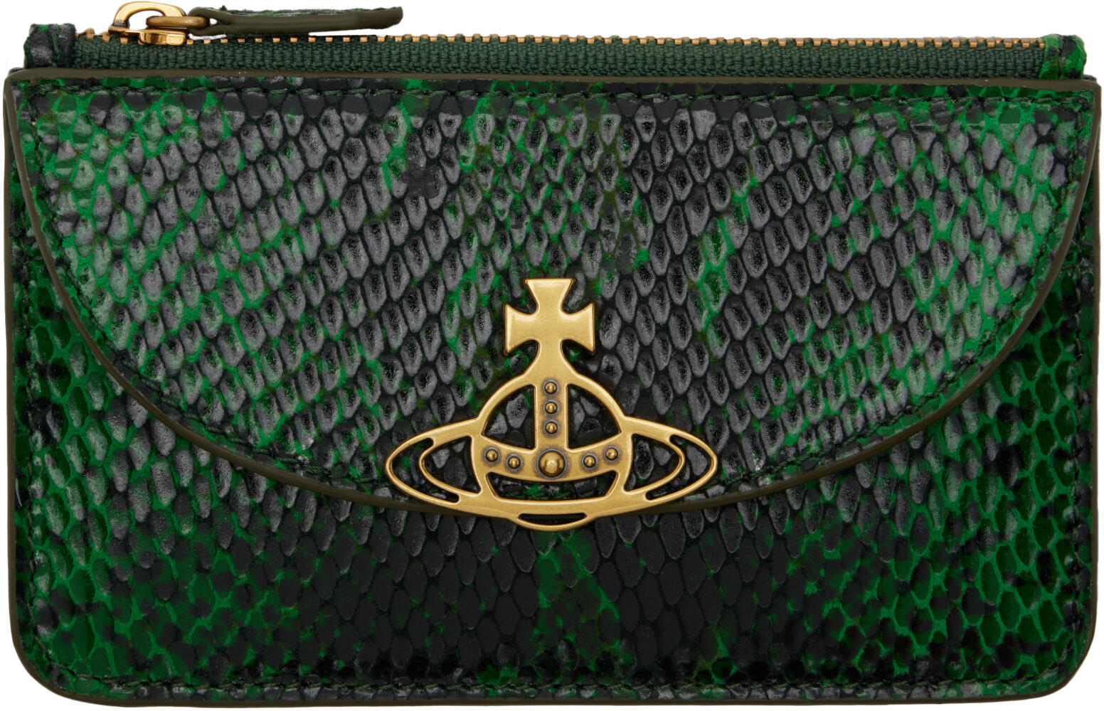 Vivienne Westwood Green Half Moon Card Holder Cover