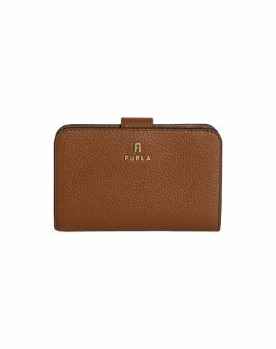 Furla Furla Camelia M Compact Wallet Woman Wallet Brown Calfskin Cover