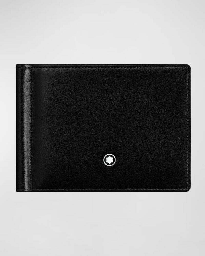 Montblanc Meisterstuck Leather Bifold Wallet with Money Clip, Black Cover