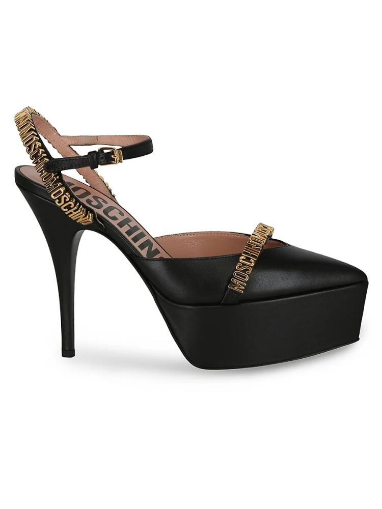 Moschino Women's Logo Pumps - Black Cover