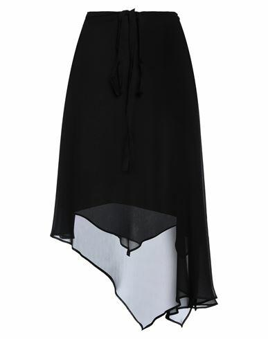 Ann Demeulemeester Woman Midi skirt Black Silk Cover