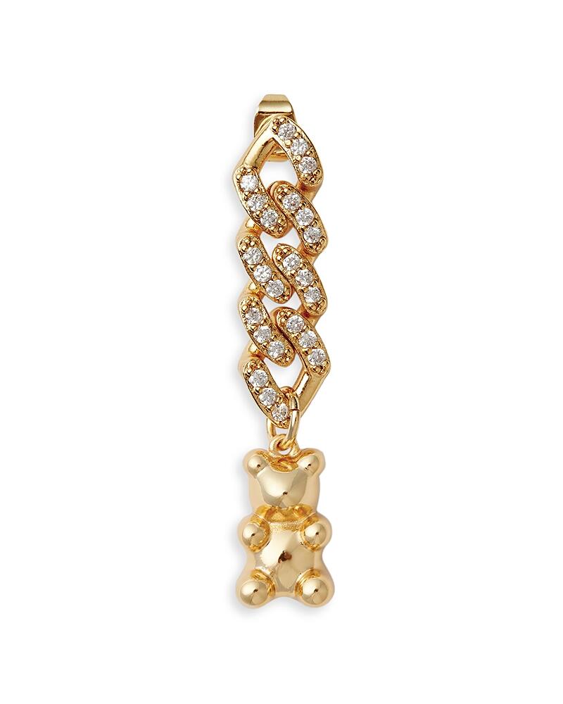 Crystal Haze Jewelry Nostalgia Pave Link & Bear Linear Drop Earring in 18K Gold Plated Cover