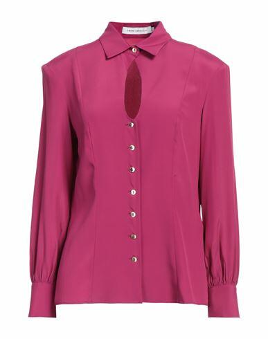 Simona Corsellini Woman Shirt Magenta Acetate, Silk Cover