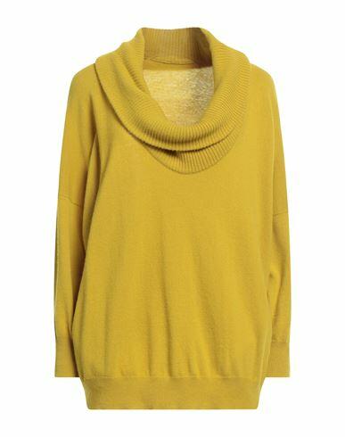 Liviana Conti Woman Turtleneck Acid green Cashmere, Polyamide Cover