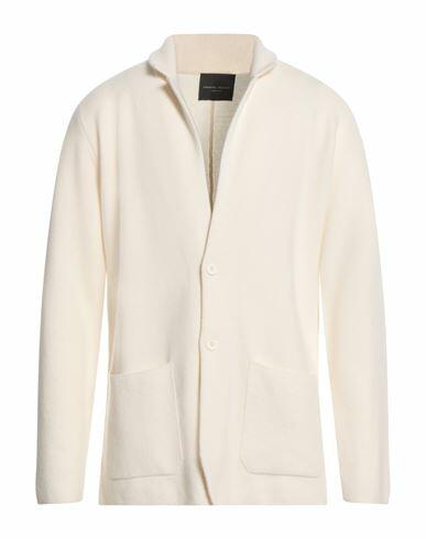 Roberto Collina Man Blazer Ivory Merino Wool, Cashmere Cover